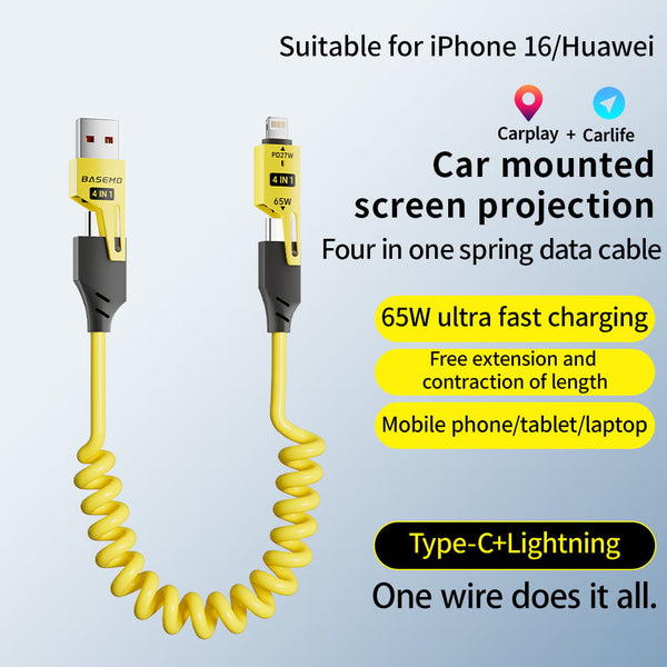 New Year HOT Sale - 49% OFF!-🔥4 in 1 Spring Fast Charging Cable