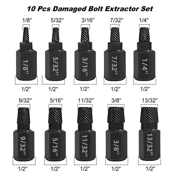 10-Piece Premium Screw Extractor Kit