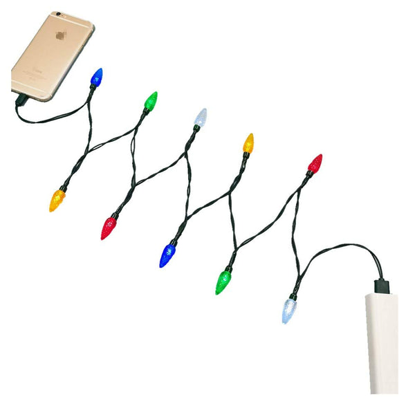 Festive LED Christmas Lights Charging Cable