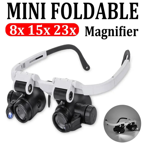 ⚡️Last day - 49% OFF⚡️LED Glasses Magnifier 8x 15x 23x