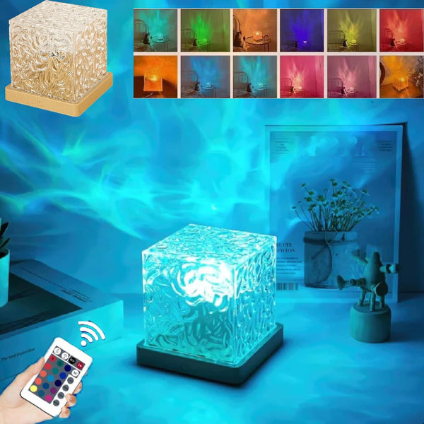 Aurora Ripple Cube Lamp