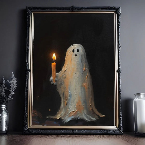 Ghostly Gothic Candlelight Art Print