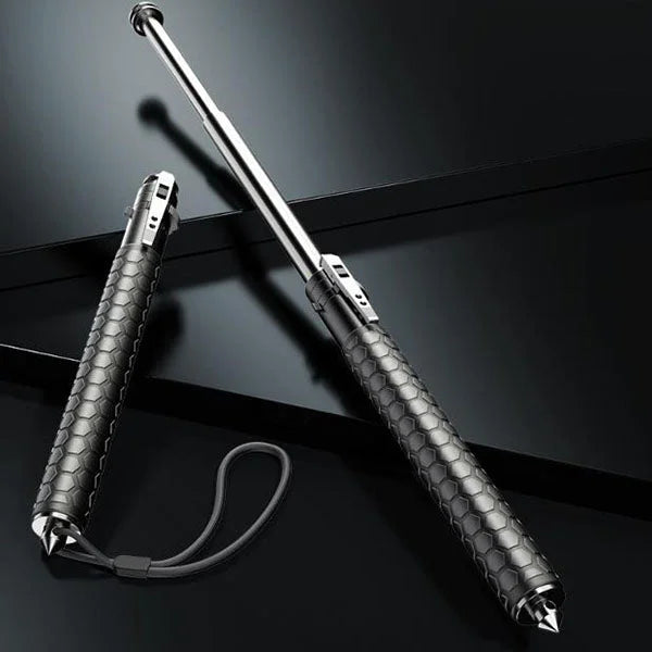 Automatic Spring-Loaded Trekking Multi-Tool Stick